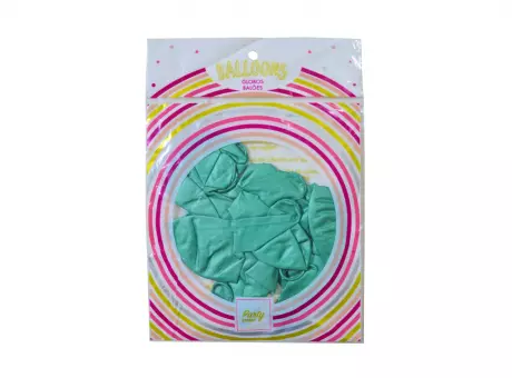 GLOBOS LATEX METALIZADO 12P VERDE LOON-MET10-GR