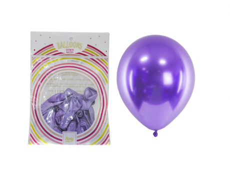 GLOBOS LATEX METALIZADO 25P PURPURA LOON-MET5-PU