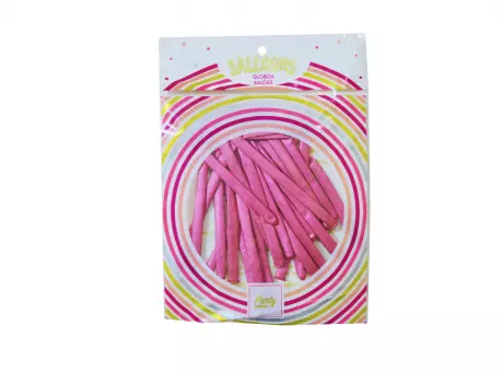 GLOBOS LATEX METALIZADO CANUDO 12P ROJO LOON-METPEN-R