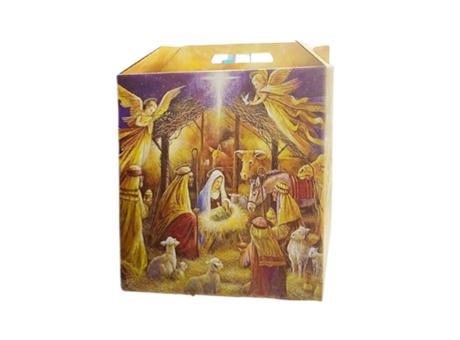 CAJA CANASTA NAVIDAD 3731 GG GLOBO ORO FELICES FIESTAS URIARTE