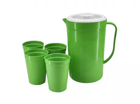 JARRA PLAST. 2 LTS C/ 4 VASOS SAN JORGE