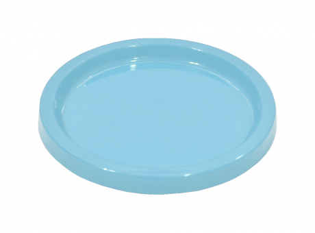 BANDEJA PLASTICA CIRCULAR (21X2) CELESTE CLARO