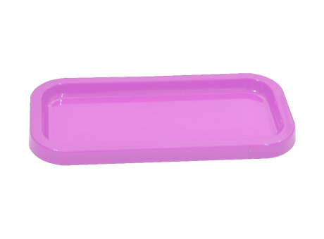 BANDEJA PLASTICA RECTANGULO (30X14X2) ROSADO