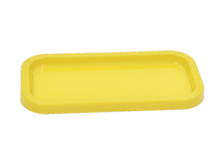 BANDEJA PLASTICA RECTANGULO (30X14X2) AMARILLO