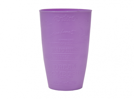 Vasos para Bebidas en Vidrio Coloreado y Decoraciones en Relieve