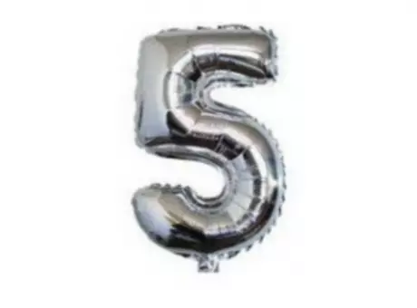 GLOBO INFLABLE 32`- N.5 PLATA