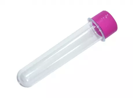 LOC TUBO 13CM TRANSP TAPA PINK C10