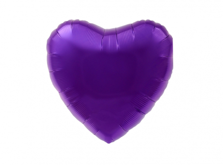 GLOBO CORAZON (45X45CM) PURPURA