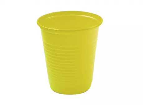 Imagen de VASO PLASTICO 200ML AMARILLO 40X50 C200-AM