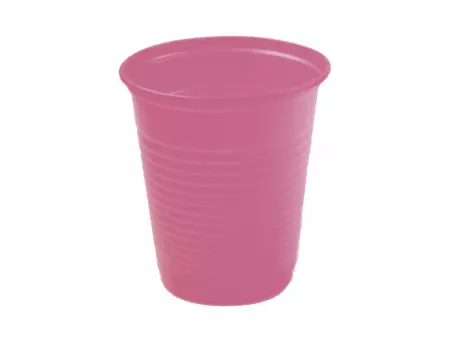 VASO PLASTICO 200ML ROSA 40X50 C200-RS