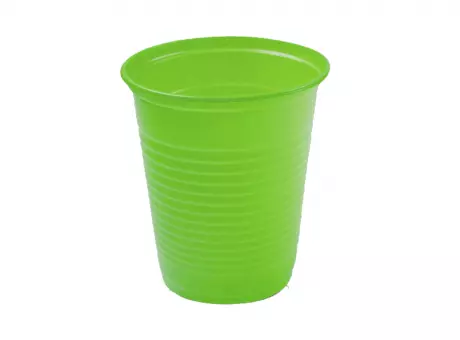 VASO PLASTICO 200ML VERDE OSCURO40X C200-VE