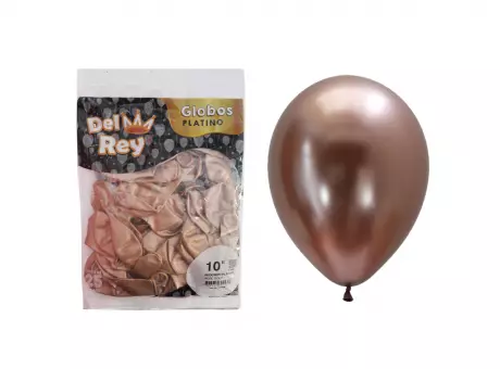 GLOBO DEL REY PLATINO ORO ROSA N° 10X25