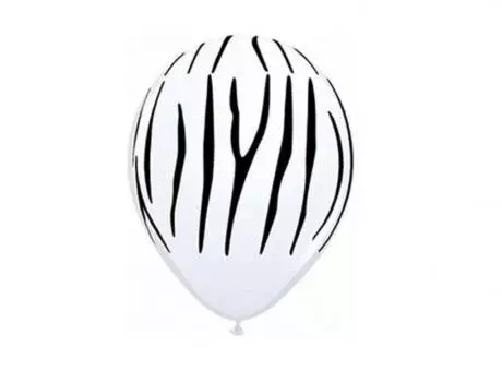 GLOBO DEL REY ZEBRA BLANCO-NEGRO NRO 10X25