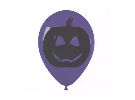 GLOBO DEL REY CALABAZA VIOLETA-NEGRO NRO 10X25