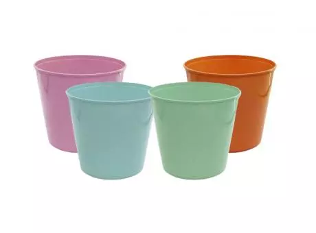 MACETA PRAGA DE 16CM COLORES SURTIDOS GEMPLAST