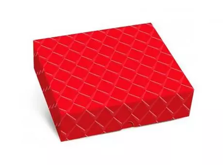 CAJA RECT CON TAPA GRD ROJO RELIEVE 30X24X6 CROMUS
