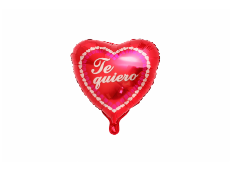 GLOBO CORAZON \\\\"TE QUIERO\\\\" (45CM) ROJO