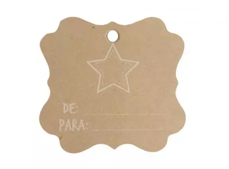 ETIQUETA CUADRADO \\\"DE:/PARA:\\\" 10P (6X6.5CM) NATURAL