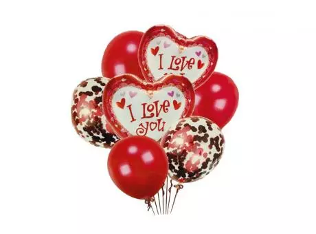 SET GLOBO CORAZON CM02373 7PCS MD.