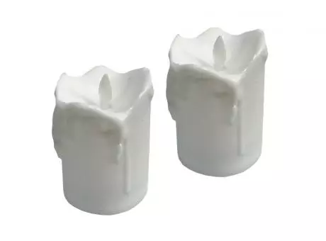 VELA ARTIFICIAL LUZ CALIDA 2P (3.5X5CM) BLANCO
