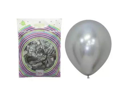 GLOBO LATEX Nツコ 10 25P PLATEADO