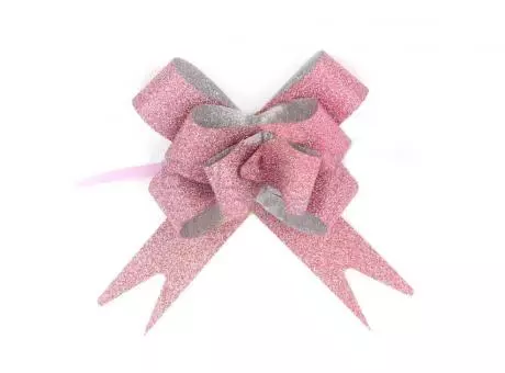 MOÑO FACIL 30MM GLITER ROSA C10 BAZUKA R.A