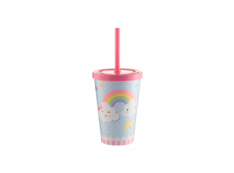 VASO BABY PP 350ML ARCO-IRIS-ROSA BEBE R: 01195757 NEOPLAS