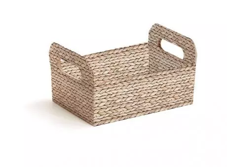 CANASTA DE CARTON MD DECOR PAJA TRENZADA