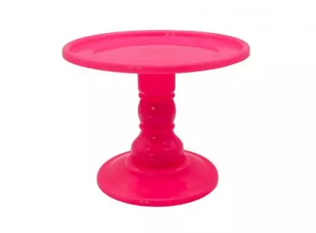 BANDEJA PLASTICA C/ BASE (23X19CM) FUCSIA