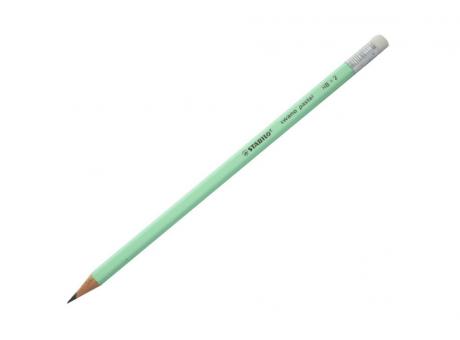 STABILO LAPIZ DE GRAFITO SWANO VERDE PASTEL 4908 HB C/BOR