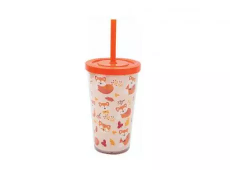 VASO PLUS HATCH PS 500 ML ZORRO NARANJA