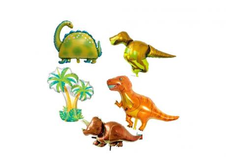 Set De Globos Dinosaurios De 5 Piezas