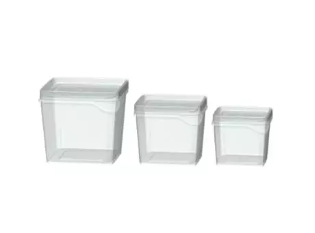 CONJUNTO DE RECIPIENTES CUADRADOS CON 3 PIEZAS - 250ML / 450ML / 800ML R: 324.006.001 NITRON XX