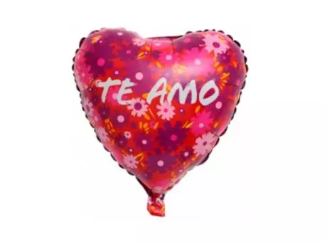 GLOBO CORAZON \\\"TE AMO\\\" (45CM) ROSADO