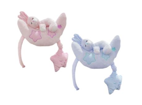 ZZ PELUCHE OSO P/ BEBE ROSA - AZUL 25CM