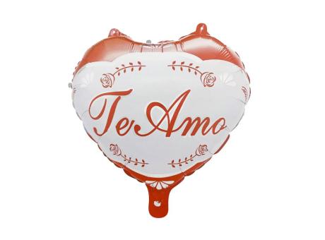 GLOBO CORAZON \\\"TE AMO\\\" (45CM) BLANCO/ROJO