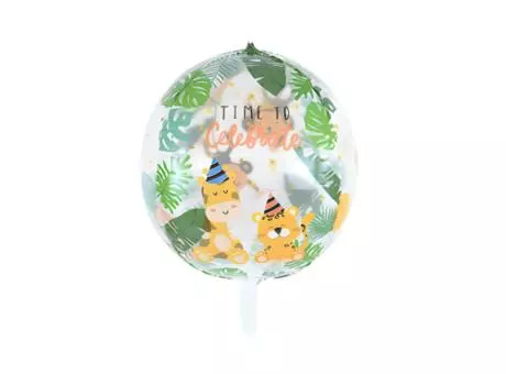 Imagen de GLOBO CIRCULAR ANIMALES (55CM) TRANSP.