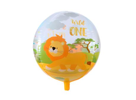 GLOBO CIRCULAR ANIMALES (55CM) TRANSP.