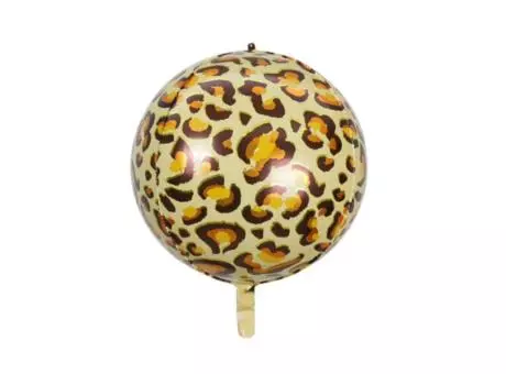 GLOBO CIRCULAR LEOPARDO (55CM) BEIGE/MARRON