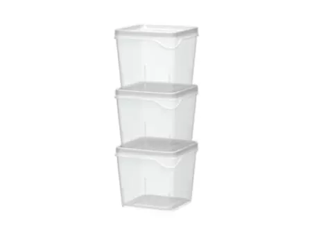 CONJUNTO CON 3 RECIPIENTES CUADRADOS PP 250 ML R: 351.012.001 NITRON