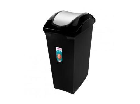 BASURERO BASCULANTE NEGRO 40L SANREMO