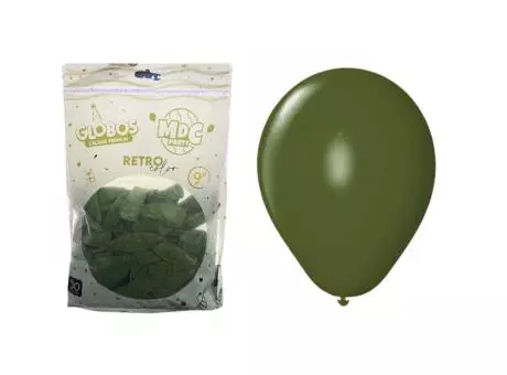 GLOBO MDC RETRO 9\\" VERDE OLIVA