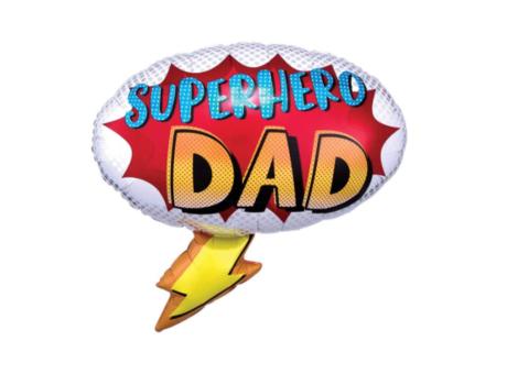 GLOBO OVALADO \"SUPERHERO DAD\" (54X56CM)