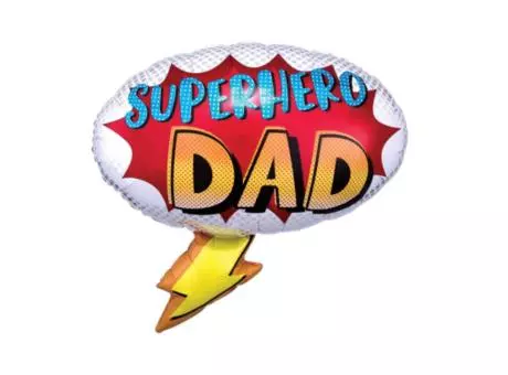 GLOBO OVALADO \"SUPERHERO DAD\" (54X56CM)