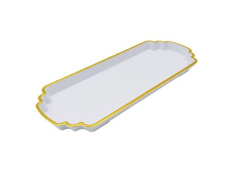 BANDEJA PLASTICA (34X13.5X2CM) BLANCO