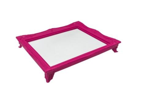 BANDEJA RECTANGULAR C/ PATA (30X25X4) FUCSIA