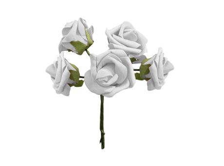 FLOR ARTIFICIAL 5P (4.5CM) BLANCO