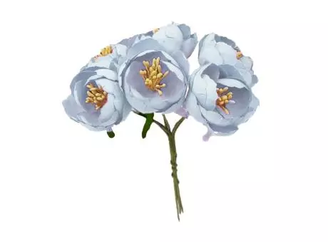 FLOR ARTIFICIAL 6P (4.5CM) CELESTE