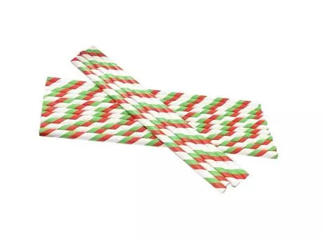 PAJITA PAPEL 25P (19.5CM) RAYA NAVIDAD