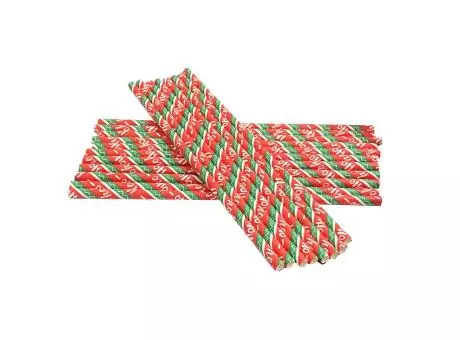 PAJITA PAPEL 25P (19.5CM) RAYA NAVIDAD \\"HOHO-\\"
